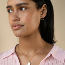 Load image into Gallery viewer, 18K Gold Small "Galaxy Wrap Hoop" Earring with Diamonds