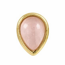 Load image into Gallery viewer, Natural Rose Quartz Flat Back Earring