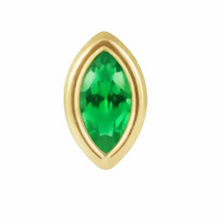 Load image into Gallery viewer, Emerald Flat Back Earring