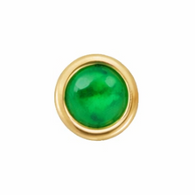 Load image into Gallery viewer, Rose Cut Emerald Flat Back Earring