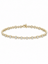 Load image into Gallery viewer, Bezel Set Round Diamond Tennis Bracelet