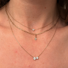 Load image into Gallery viewer, Drilled Diamond Heart Necklace