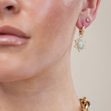 Load image into Gallery viewer, 14K Yellow Gold 1/10 CTW Natural Diamond Beaded Hoop Earrings