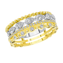 Load image into Gallery viewer, Stacked Ring Set with Natural Diamonds