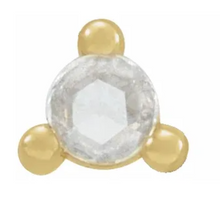 Load image into Gallery viewer, 14K Yellow .04 CTW Rose-Cut Natural Diamond Earring