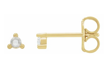 Load image into Gallery viewer, 14K Yellow .04 CTW Rose-Cut Natural Diamond Earring