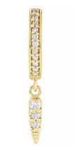 Load image into Gallery viewer, 1/5 CTW Diamond Hinged Hoop Spike Earring