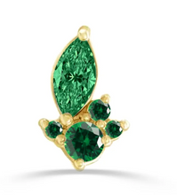 Load image into Gallery viewer, "Mercury" Emerald Stud