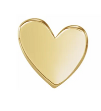 Load image into Gallery viewer, Asymmetrical Heart Flat Back Earring