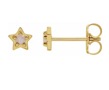 Load image into Gallery viewer, Natural White Opal Petite Star Earring