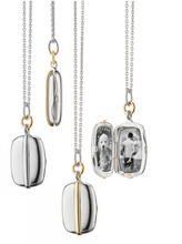 Load image into Gallery viewer, Slim "Brie" Two-Tone Locket Necklace