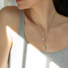 Load image into Gallery viewer, Slim "Brie" Two-Tone Locket Necklace