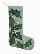 Load image into Gallery viewer, Green Holly Hook Stocking