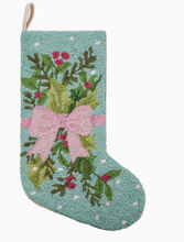 Load image into Gallery viewer, Holly Bow Hook Stocking