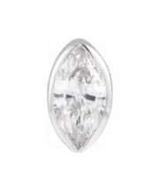 Load image into Gallery viewer, 14K White Gold .03 CT Natural Diamond Flat Back Stud Earring