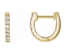 Load image into Gallery viewer, Natural Diamond Huggie Earrings