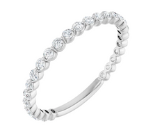 Load image into Gallery viewer, 14K White Gold 1/3 CTW Diamond Stackable Band