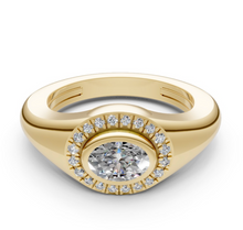 Load image into Gallery viewer, Oval Halo Pinky Ring