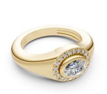 Load image into Gallery viewer, Oval Halo Pinky Ring
