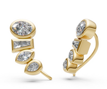 Load image into Gallery viewer, Mixed Shape Diamond Ear Crawlers