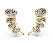 Load image into Gallery viewer, Mixed Shape Diamond Ear Crawlers