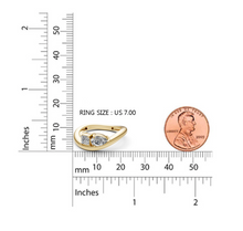 Load image into Gallery viewer, Princess Cut and Pear Diamond Wave Ring