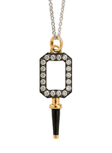 Load image into Gallery viewer, Two-Tone Pocket Watch Key with Enamel Stick