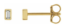 Load image into Gallery viewer, Petite Baguette Diamond Bezel-Set Earring