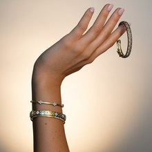 Load image into Gallery viewer, Provence Bangle with Three Diamond Quads