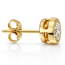 Load image into Gallery viewer, Bezel Set Round Diamond Studs