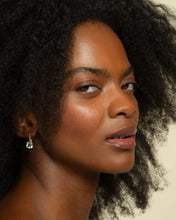 Load image into Gallery viewer, Two-Tone "Polaris" Earrings with Old Mine Cut Rock Crystal